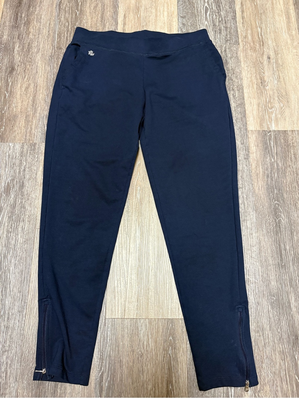Ralph Lauren Navy Zip-Hem Jogger Pants